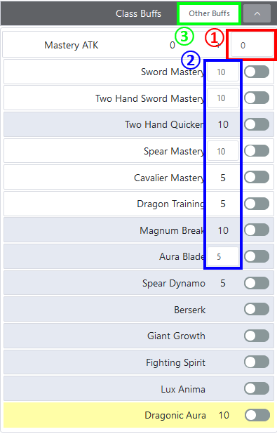 Skill Buffs
